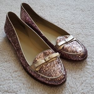 Kate Spade Glitter Loafers